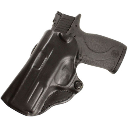 DESANTIS MINI SCABBARD HOLSTER LH OWB LEATHER SIG P365 BLACK<