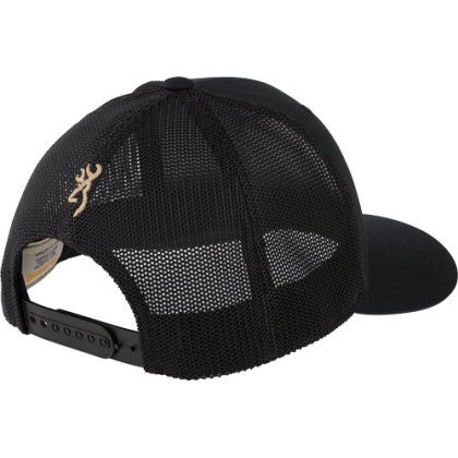 BROWNING CAP SOUTH PASS 110 MESH BACK SILICONE PATCH BLK*