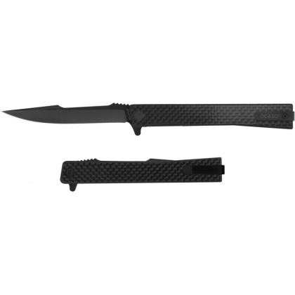 OCASO KNIVES SOLSTICE 3.5"FLDR CARBON FIBER/BLACK HARPOON!