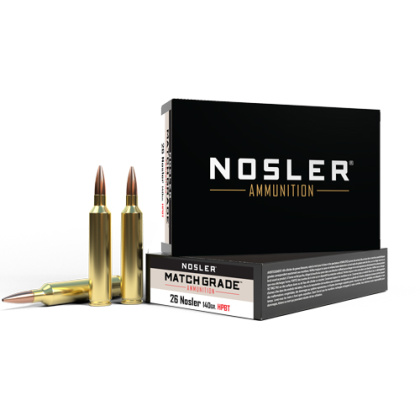 NOSLER MATCH GRADE 26 NOSLER 140GR CUSTOM HPBT 20RD 10BX/C<