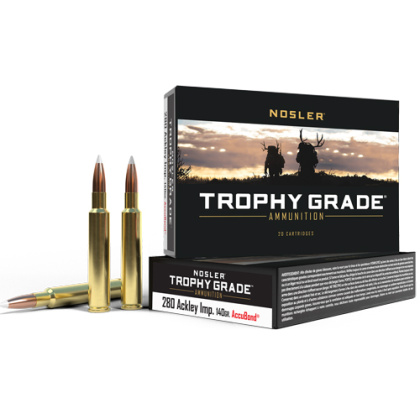 NOSLER TROPHY 280 ACK IMP 140GR ACCUBOND 20RD 10BX/CS