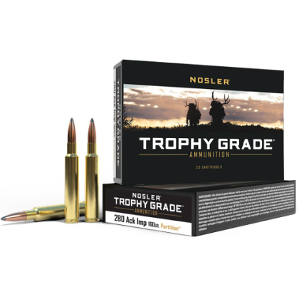 NOSLER TROPHY 280 ACK IMP 160GR PARTITION 20RD 10BX/CS