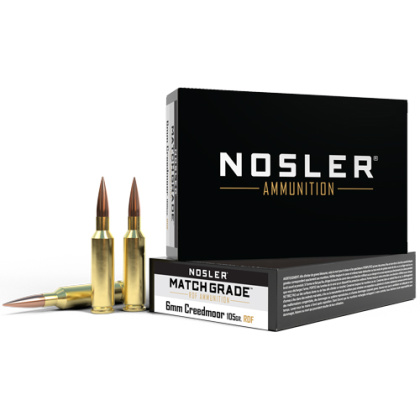 NOSLER MATCH 6MM CM 105GR REDUCED DRAG HPBT 20RD 10BX/CS