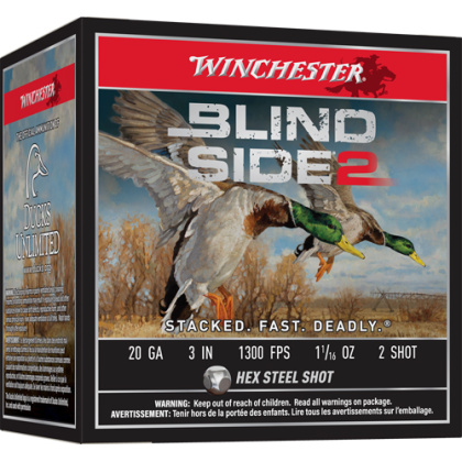WINCHESTER BLIND SIDE 2 20GA 3" 1-1/16OZ #2 25RD 10BX/CS