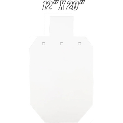 BASH TARGET AR500 SILHOUETTE TWO-THIRD SIZE 12"X20"-3/8"