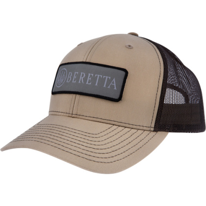 BERETTA CAP SDY TRUCKER RECT PATCH MESH BACK KHAKI/BLACK!