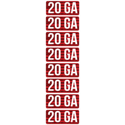 MTM AMMO CALIBER LABELS 20GA 8-PACK