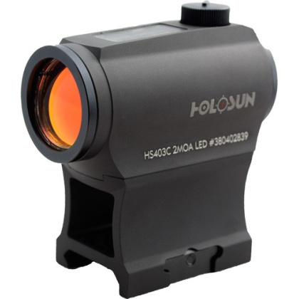 HOLOSUN 403 ENCLOSED RED 2MOA DOT SOLAR 20MM ALUMINUM RIFLE