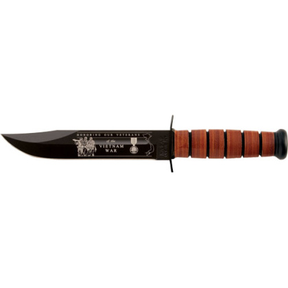 KA-BAR USMC VIETNAM 7" W/ LEATHER SHEATH USMC