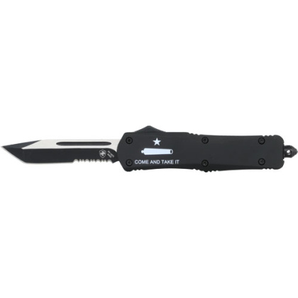 TEMPLAR KNIFE LARGE OTF AR COME & TAKE IT 3.5" BLK TANTO