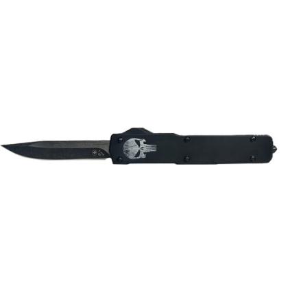 TEMPLAR KNIFE SLIM OTF FALLEN 3.1" D2 BLACK DROP PT ALUM HND