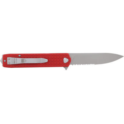 COBRATEC MEDIUM CAYDEN 3.25" RED/SS D2 SERRATED BLADE