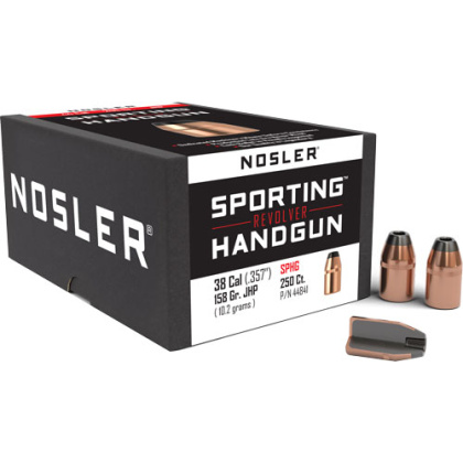 NOSLER BULLETS 38 CAL .357 158GR JHP 250CT