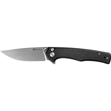 SENCUT KNIFE CROWLEY 3.48" BLACK MICARTA/STONEWASHED D2!