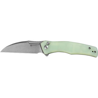SENCUT KNIFE WATAUGA 3.48" NATURAL G10/STNWSH BUTTONLOCK<