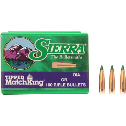 SIERRA BULLETS .30 CAL .308 195GR HP-BT MATCH TMK 100CT