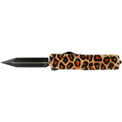 TEMPLAR KNIFE SMALL OTF ALUM LEOPARD 2.75" BLACK DAGGER
