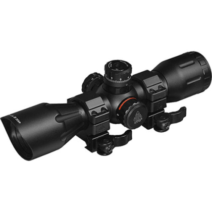 UTG CROSSBOW SCOPE 4X32 1" PRO 5-STEP RGB RETICLE QD RINGS