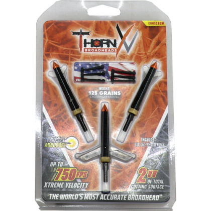 THORN BROADHEADS XV CROSSBOW 125GR 2-BLADE 2" CUT 3PK<
