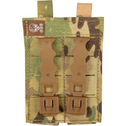 GREY GHOST DOUBLE PISTOL MAGNA MAG POUCH LAMINATE MULTICAM