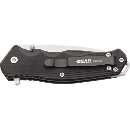 BEAR EDGE G10 SIDELINER 3.38" W/CLIP BLACK HANDLE!