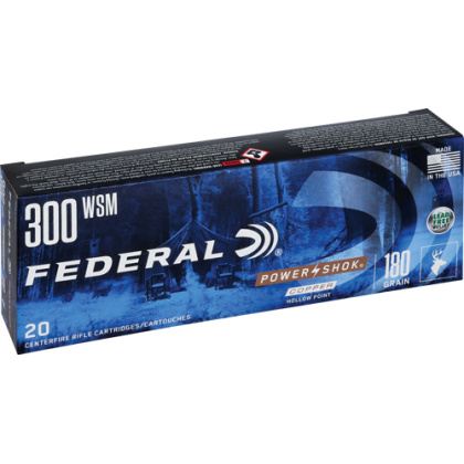 FEDERAL POWER-SHOK 300 WSM 180GR SP 20RD 10BX/CS !