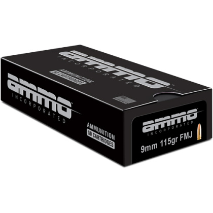 AMMO INC 9MM LUGER 115GR TMC 50RD 20BX/CS <