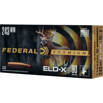 FEDERAL 243 WIN 90GR ELDX 20RD 10BX/CS !