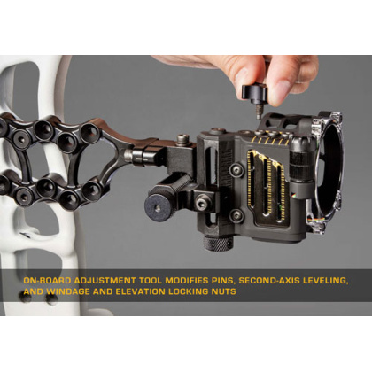 TROPHY RIDGE BOW SIGHT FIX 5 3-PIN .019 RH BLACK!