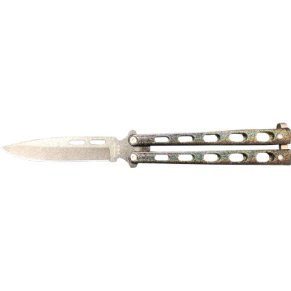 BEAR & SON BUTTERFLY KNIFE 2.38" GALAXY PWDR COAT SPR PN!
