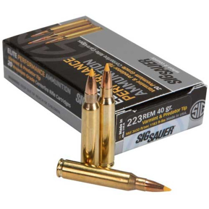 SIG AMMO 223 REM 40GR PREDATOR 20RD 10BX/CS<
