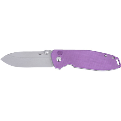 CRKT SQUID XM 2.9" FINE EDGE VIOLET/SS BUTTON LOCK D2!