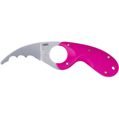 CRKT BEAR CLAW 2.39" PINK W/ VEFF SERRATIONS BELT CLIP