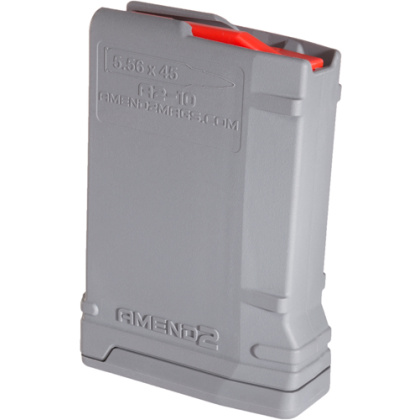 AMEND2 AR-15 MAGAZINE 5.56X45 10 RD POLYMER GRAY<