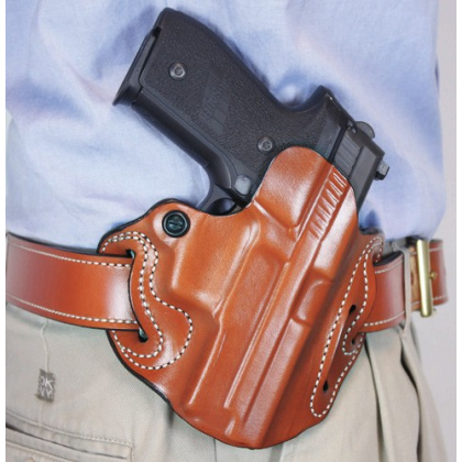 DESANTIS SPEED SCABBARD HOLSTR RH OWB LEATHER SF XDM TAN<