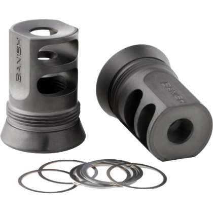 BANISH SUPPRESSORS 4578 MUZZLE BRAKE 30GOLD 1/2X28