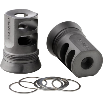 BANISH SUPPRESSORS 4673 MUZZLE BRAKE 30GOLD/46 5/8X24