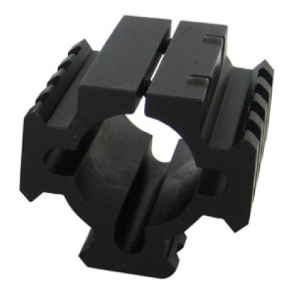 TACSTAR RAIL MOUNT FOR 12GA. SHOTGUN TUBE 1.8" LONG BLACK