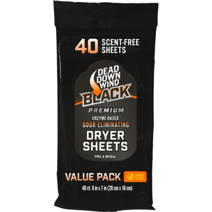 DDW BLACK PREMIUM DRYER SHEETS 40CT