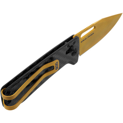 SOG KNIFE ULTRA XR CARBON FIBER 2.8" PLN EDGE GOLD