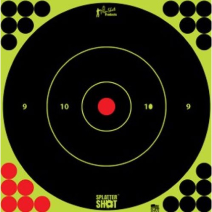 SPLATTER SHOT TARGET BULLSEYE 12" GREEN PEEL/STICK 5EA