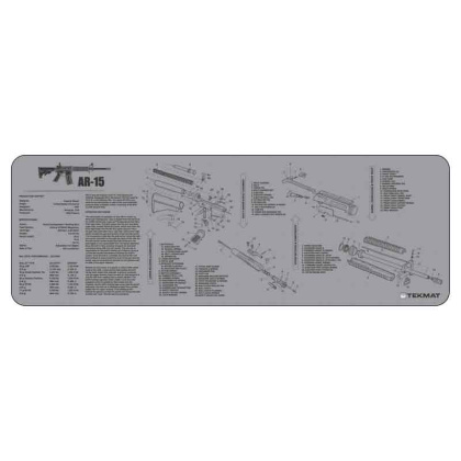 TEKMAT ARMORERS BENCH MAT 12"X36" AR-15 GREY