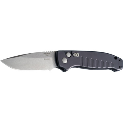 HOGUE BALLISTA-I BUTTON AUTO DROP POINT BLADE TMBLD BLK 3.5