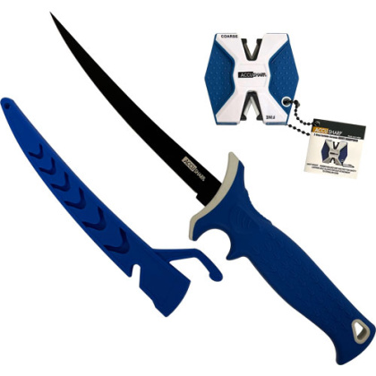 ACCUSHARP FILLET KNIFE W/ TWO- STEP CARBIDE SHARPENER 6.5"