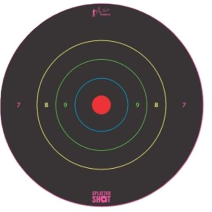 SPLATTER SHOT TARGET 8" BULLSEYE MULTI-COLOR 6PK