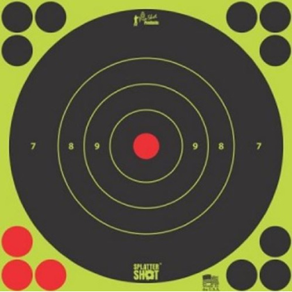 SPLATTER SHOT TARGET BULLSEYE 8" GREEN PEEL/STICK 6EA