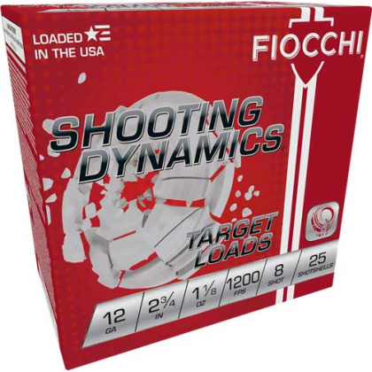 FIOCCHI 12GA 2.75" 1-1/8OZ #8 1200FPS 250RD CASE LOT