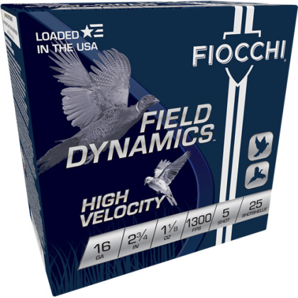 FIOCCHI 16GA 2.75" 1-1/8OZ #5 1300FPS 25RD 10BX/CS