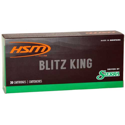 HSM 22-250 REM 55GR BLITZKING 20RD 25BX/CS