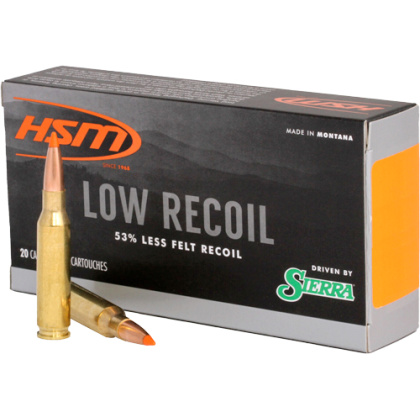 HSM LOW RECOIL 30-06 150GR SP 20RD 20BX/CS
